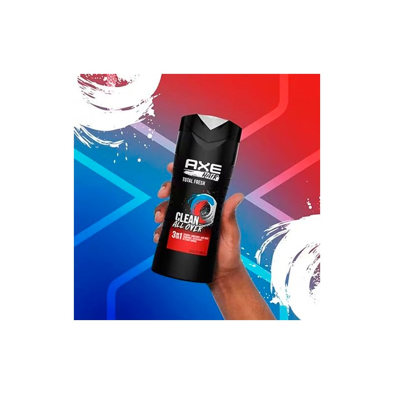 AXE Champú 3 In 1 Total Fresh, color negro, 1