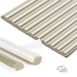 STICKGOO 10-Pack Tile Edge Trim, 12" Wall Molding Trim for Peel and Stick Backsplash Tile, Tile Edge Decorative Liner Comes with 12 Pieces Strong Double-Sided Tape (Light Gold)