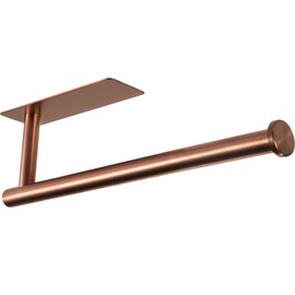 theaoo Rose Gold Paper Towel Holder - Under Cabinet Paper Towel Holder for Kitchen, Adhesive Paper Towel Roll Rack for Bathroom Towel, Wall Mounted Paper Towel Rack, SUS304 Stainless Steel