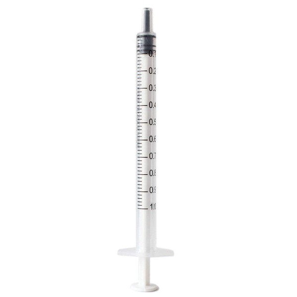 1ml 1cc Syringe with Luer Slip Tip, No Needle, Sterile, Pack of 50