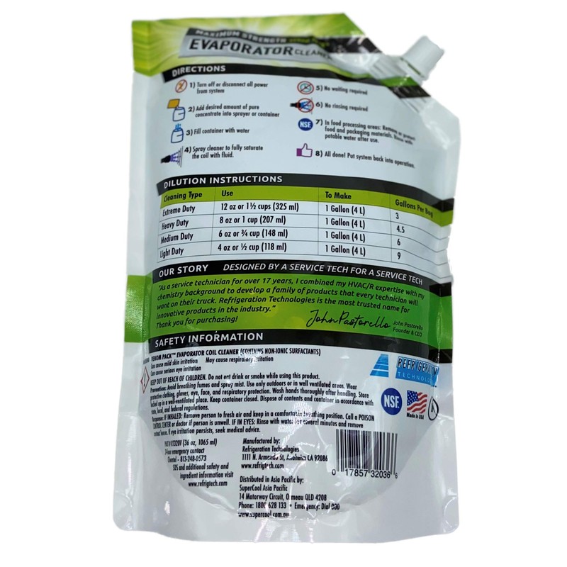 Refrigeration Technologies RT320V Pure Concentrate Coil Cleaner