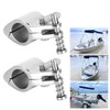 Akozon Bimini Top Hinge Rail Bracket 2 Pieces Steel Boat