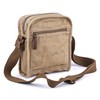 Gootium Small Canvas Cross Body Messenger Bag, Khaki