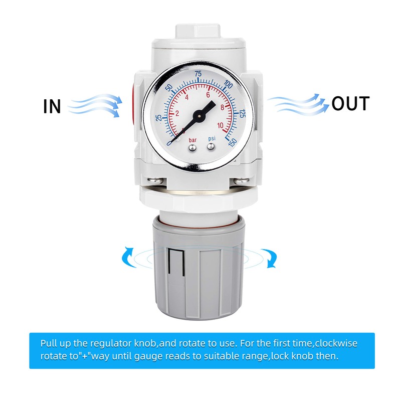 NANPU 3/4" NPT Air Regulator for Compressed Air System, 150