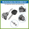 HOPESPANNER Front Driver Side Door Lock Cylinder with Key Fit