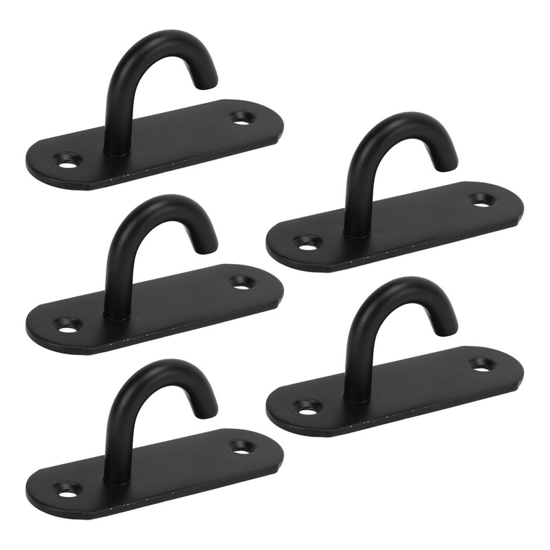 5pcs Ceiling Hook Pad Thickened Black Stainless Steel Baking Painting