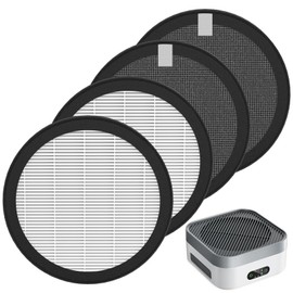 MB-032 Replacement Filter Compatible with TDBYWAE MB-032 Air Purifier, 3-in-1 High-Efficiency Air Filter, 4 Pack