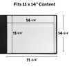 Dunwell 11x14 Portfolio Binder Folder (Black, Horizontal) - Binder with