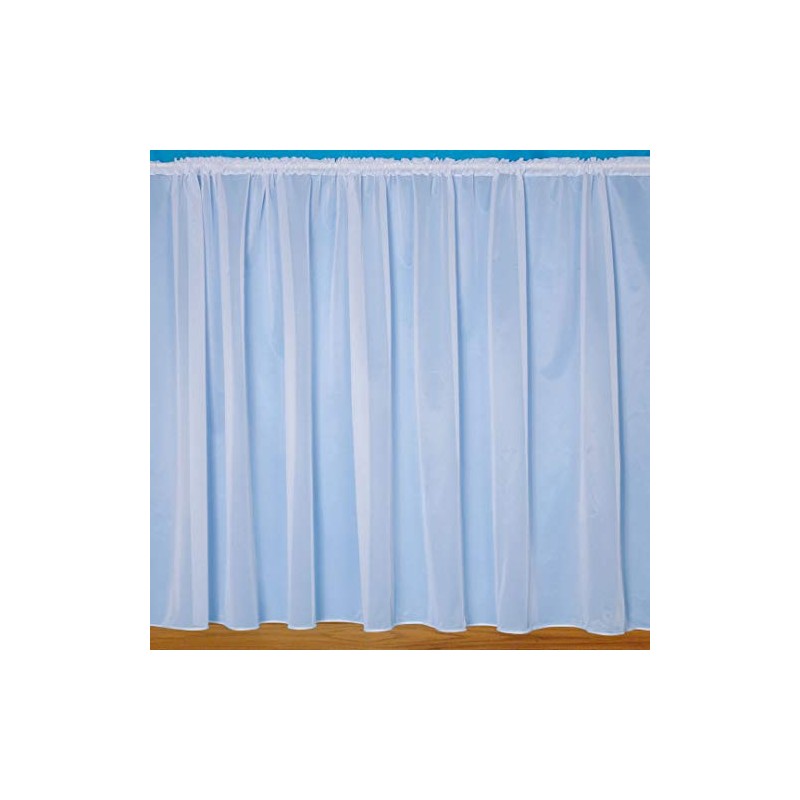 John Aird Denise - Plain White Net Curtain With Weighted