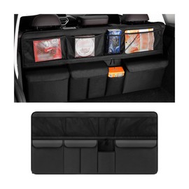 Mandark Car Trunk Organizer, Large Capacity Vehicle Backseat Hanging Storage Bag with 9 Pocekt, Space Saving Auto Seat Back Cargo Organizing Accessories, Universal for SUV, Truck, Van (Black)