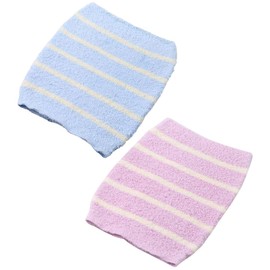 GJTr Tummy Wrap Body Warmer, Heat Retention, Cold Protection, Cold Protection, Set of 2, Border for Kids, Blue, Purple