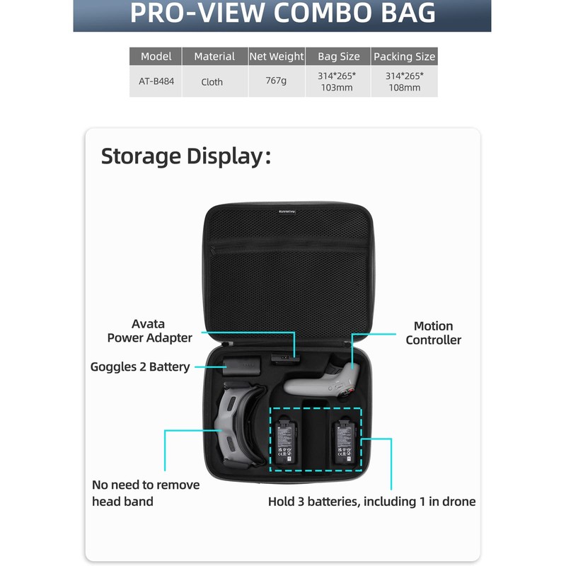Honbobo Carrying Bag/Storage Bag Compatible with DJI Avata, AVATA Drone
