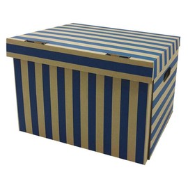 VEPATIM Archive Box 400 x 320 x 290 mm Striped Extremely Stable up to 250 kg Stackable
