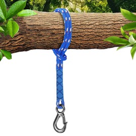 Hengrongshen Swing Attachment Rope, 100 cm Hammock Attachment Hanging Rope Hanging Chair Beam Attachment with Carabiner for Outdoor Tree Swing Playground, 2500 lbs, 10 mm Diameter, Blue