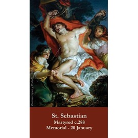 St. Sebastian, patron saint of athletes, Prayer Card (3-pack)