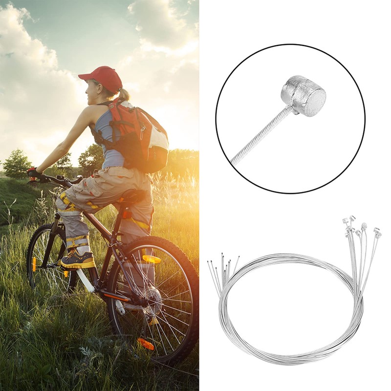 Alomejor1 10pcs Brake Cable Bicycle Brake Cable Abrasion Resistant Rust