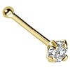 Jewelry Avalanche 22G Solid 14Kt Gold Nose Bone Stud with
