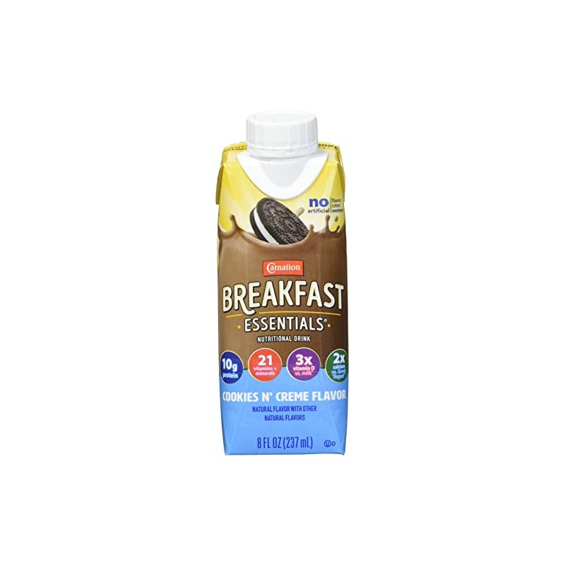 Carnation Breakfast Essentials Cookies N Creme, 8 Fl oz (Pack