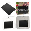 ROSENICE Black Board Hanging Wood Chalkboard for Both Sides