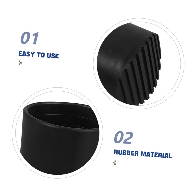 Operitacx 2pcs Slip Rubber Ladder Foot Pads Durable Stabilizer Caps