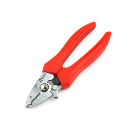 Ascend Tools 5.5 inch Three Hole Fiber Optic Stripper for Cable Splicing, Cable Preparation, Stripping Jacket, Buffer and Cladding from Fiber Core