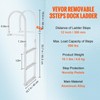 VEVOR Removable Dock Ladder 3 Steps, 500lbs Load Capacity, Aluminum