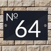 Badgemaster Modern Anthracite Grey House Number Sign Plaque Stainless Steel