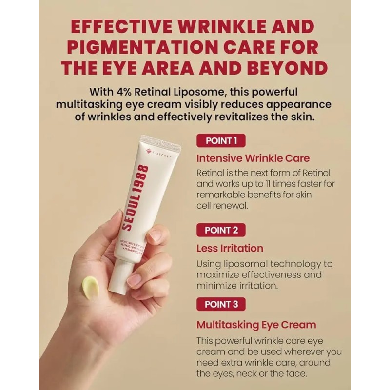 2pcs Ksecret Seúl 1988 Crema De Ojos Antiedad 4% Retinal30ml