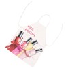Lurrose Nail Tech Apron Adjustable Neck Long Ties Cosmetic Manicurist