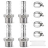 Josaton Josaton 4 Pcs Barb Hose Fitting, Stainless Steel 1/2