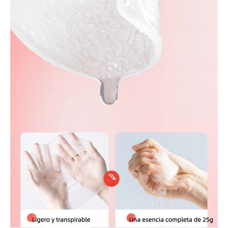 🔥 10pz mascarilla hidratante veg frutal para toda piel Vitaminas