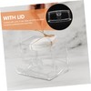 FOMIYES 2pcs Transparent Cotton Swab Storage Box Dustproof Organizer Protective