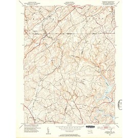 YellowMaps Lineboro MD topo map, 1:24000 Scale, 7.5 X 7.5 Minute, Historical, 1953, Updated 1954, 26.8 x 20.7 in - Polypropylene