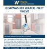 Whirlpool W11434044 Genuine OEM Dishwasher Water Inlet Valve Replacement Part