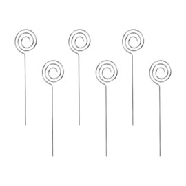 uxcell Stainless Steel Cocktail Picks, 5.24" 6Pcs Metal Cocktail Toothpicks Martini Picks Reusable Circle Shape Cocktail Skewers for Drinks Appetizer Fruits (Silver)