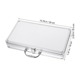 Vaguelly Aluminum Tool Storage Box Hard Shell Carrying Case for Men Briefcase Metal Case