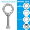 PATIKIL M8 x 40mm Eye Bolt with Nut, 2 Pack