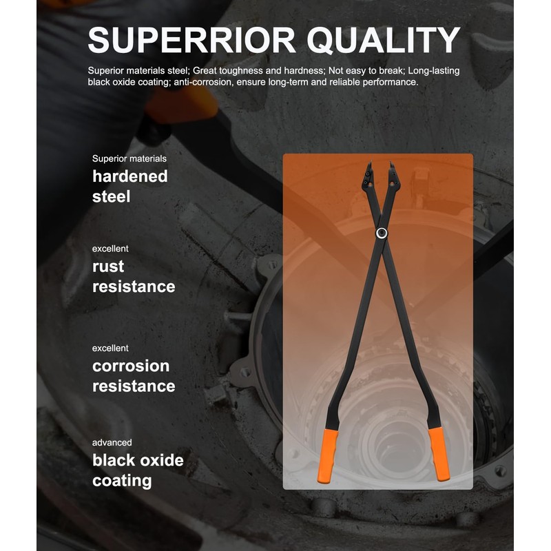 1489-26" Internal Retaining Ring Pliers, Large Transmission Snap Ring Tools
