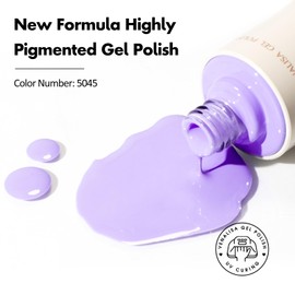 VENALISA Lavender Purple Gel Nail Polish, 1 Pcs Light Purple Gel Polish Pastel Color High Gloss Soak Off U V Nail Manicure Salon and DIY at Home Gifts for Women