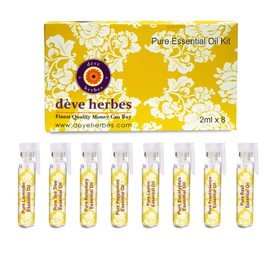 Deve Herbes Essential Oil Kit 100% Natural Therapeutic Grade 2ml (0.06 oz) Each - Pack of 8