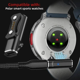 Cablecc 2pcs/lot USB Type-C Smart Watch Charging Magnetic Adapter for Polar Vantage V3 M3 Pacer Pro IGNITE3 Grit X2