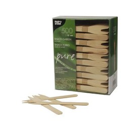 Snack Forks / Picks Made of Wood (12 cm – Pack of 500) Taste-Neutral