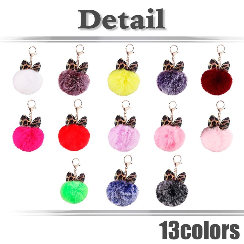 White Fang AZ094 Women's Key Ring Charm Keychain Cat Ears