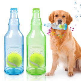 Shepinsky Squeaky Dog Toys, 2 Size Indestructible Dog Toys for Small Medium Large Dogs, Durable Dog Chew Toys for Playtime & Training, Perfect Dog Birthday Gift for Energetic Pups(Blue+Green, Large)