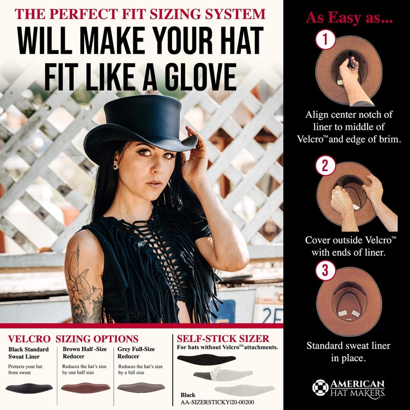 American Hat Makers Marlow Leather Top Hat — Stylish &