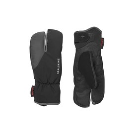 SEALSKINZ | Barwick | Unisex Waterproof Extreme Cold Weather Suede Split Finger Glove | Cycling Glove | Reflective Detailing | Extended Cuff