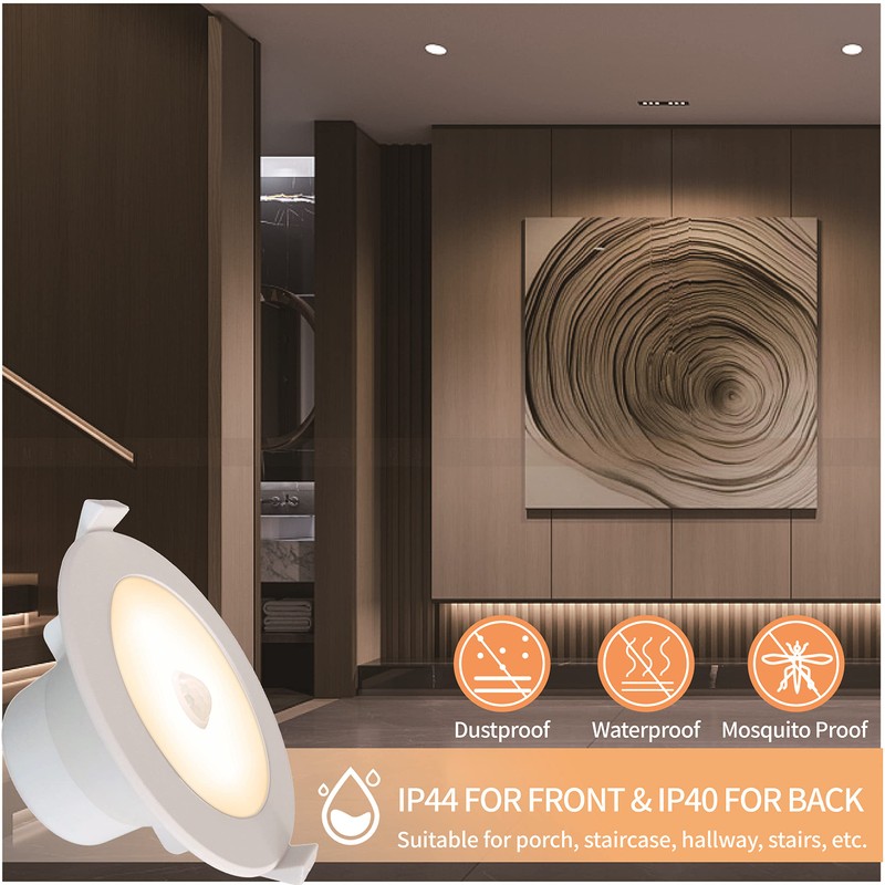 Motion Sensor Downlight FRESHIN IP44 9W Tri-Color Selection 90mm Cutout