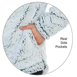 Gioberti Men and Women Super Soft Sherpa 1/4 Zip Pullover Sweater, Charcoal, Size Medium