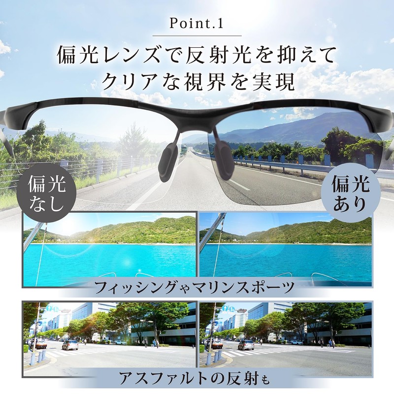 OSHAMY Sunglasses, Dimmable, Polarized Sunglasses, UV400, Ultra Lightweight, UV Protection,