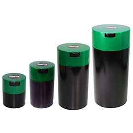 Tightpac America, Inc. Vacuum Sealed airtight containers.29-Liter to 2.35-Liter, Green/Black, 4 Piece